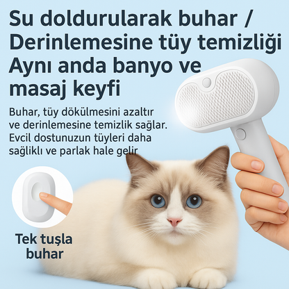 Serivoo Buharlı Evcil Hayvan Tarağı